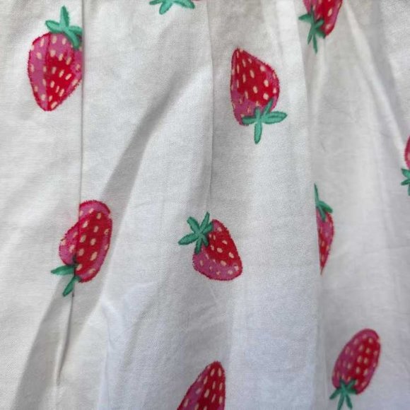 New J Crew Factory strawberry smocked tiered midi dress strawberries - Picture 5 of 10